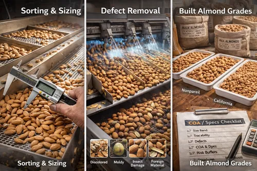 Sorting, Sizing, and Defect Removal: How Almond Grades Are Built - California Almond Crop & Harvest — Atlas Global Trading Co.