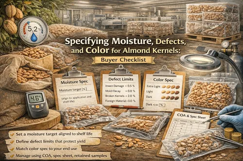 Specifying Moisture, Defects, and Color for Almond Kernels: Buyer Checklist - Almond Industrial Applications — Atlas Global Trading Co.